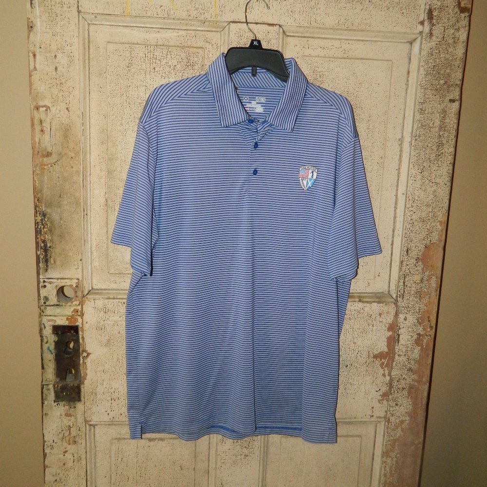 Under Armour Loose Dalhousie Logo Golf Polo Shirt Mens Size XL  (E-21)